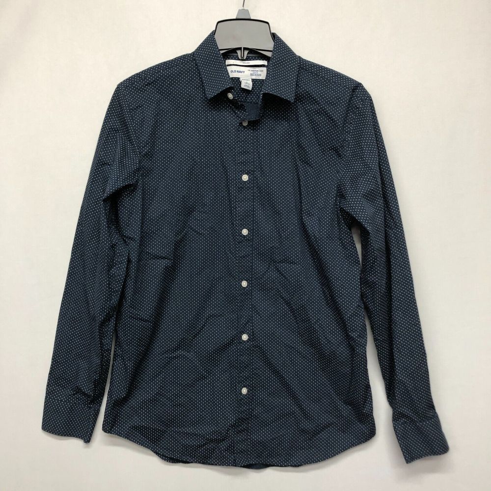 Old Navy Men Slim Fit Non-Iron Built In Flex Signature Shirt Size Medium M126 -1